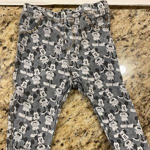 Zara jeggings Minnie Mouse & Mickey Mouse 9-12 months